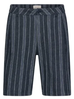 BLEND Herren Leinenhose - BHMaddox Relaxed Fit in blau