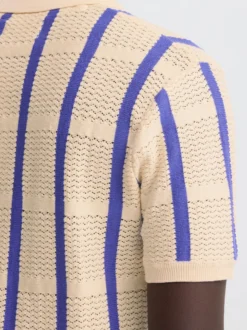 BLEND Herren Poloshirt - BHDarin Striped in sand lila
