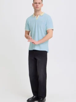 BLEND Herren Poloshirt - BHEvo in hellblau