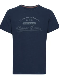 BLEND Herren Print-Shirt - BHPillo in blau