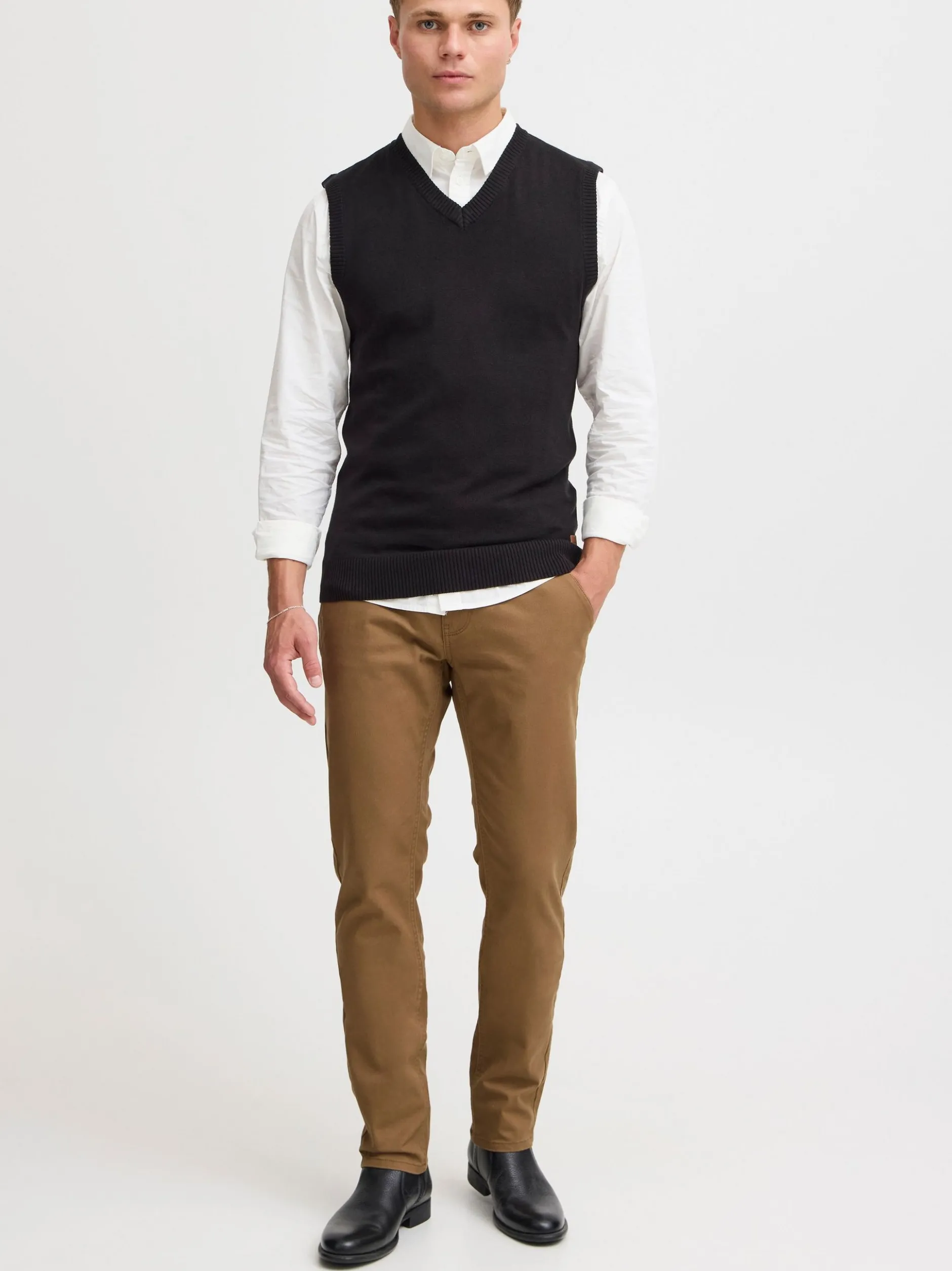 BLEND Herren Pullunder - BHLarsson in schwarz