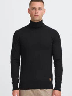 BLEND Herren Rollkragenpullover - BHFibes in schwarz