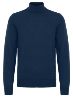 BLEND Herren Rollkragenpullover - BHPullover in blau