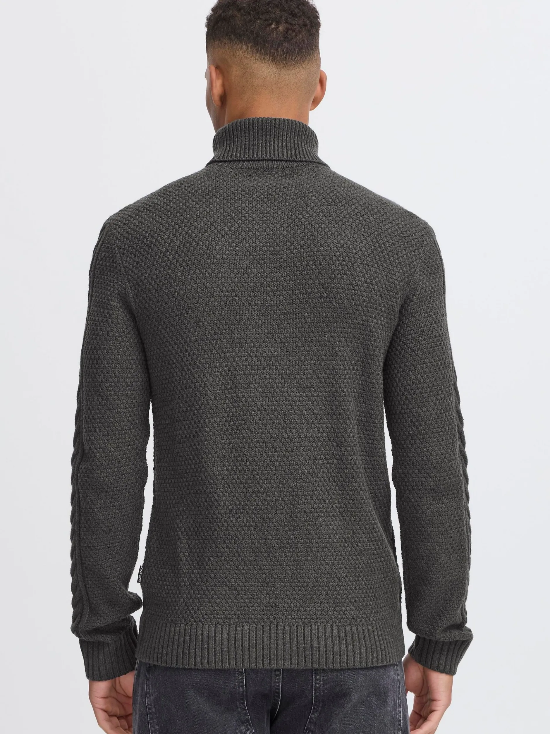 BLEND Herren Rollkragenpullover - BHBasim in anthrazit