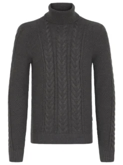 BLEND Herren Rollkragenpullover - BHBasim in anthrazit