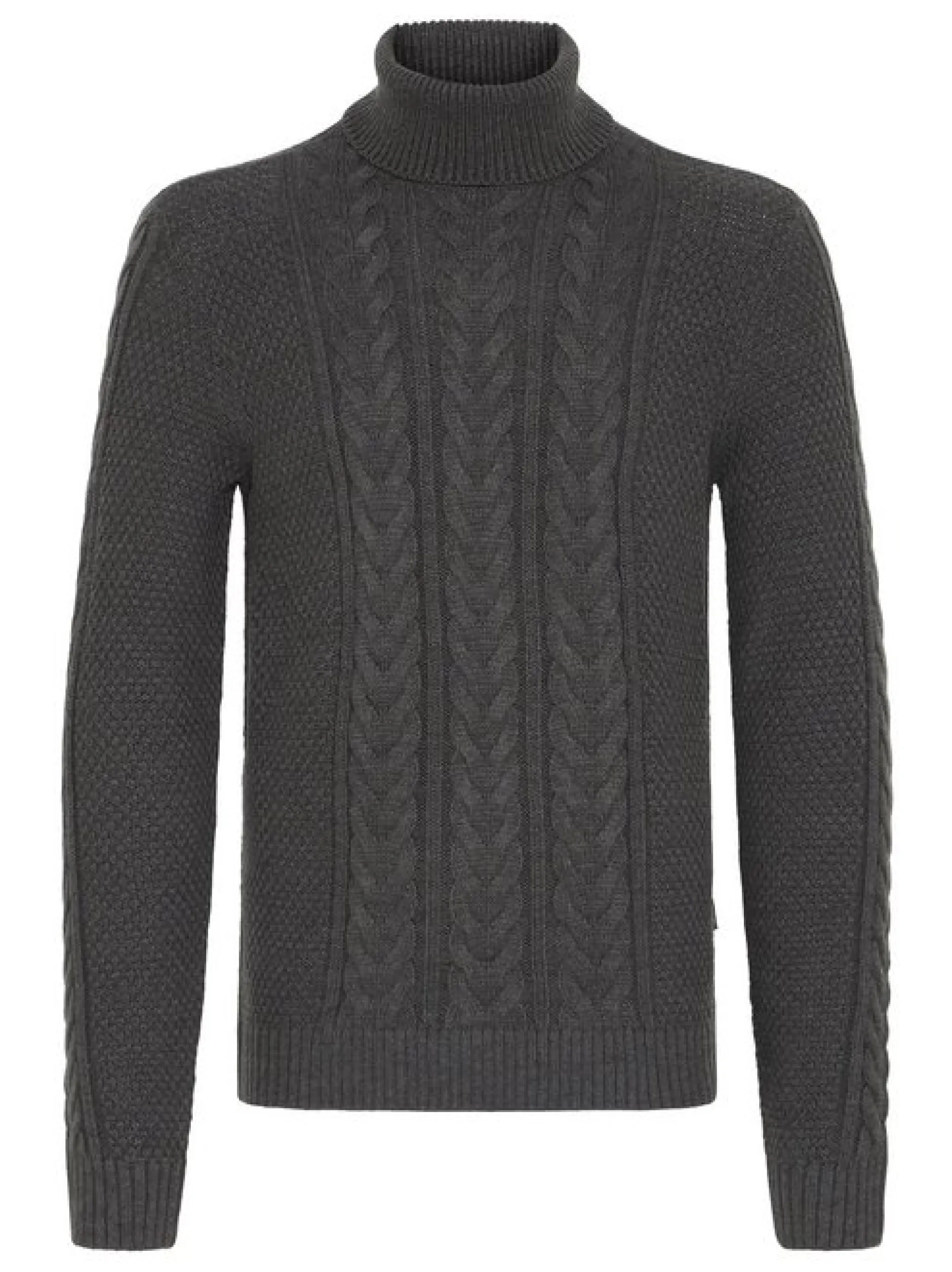 BLEND Herren Rollkragenpullover - BHBasim in anthrazit