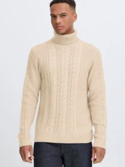 BLEND Herren Rollkragenpullover - BHBasim in beige