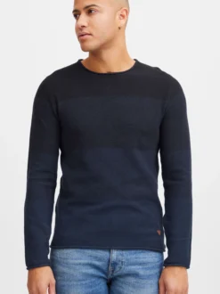 BLEND Herren Rundhalspullover - BHBenno in blau