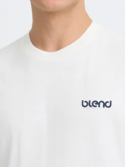 BLEND Herren Rundhalsshirt - BHFlow in weiß