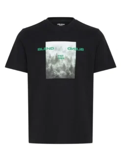 BLEND Herren Rundhalsshirt - BHKean in schwarz