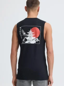 BLEND Herren Rundhalsshirt - BHJapo in schwarz
