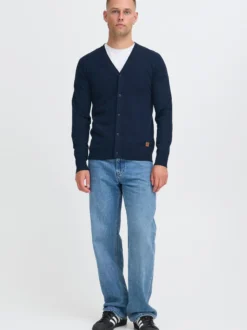 BLEND Herren Strickjacke - BHFinex in blau