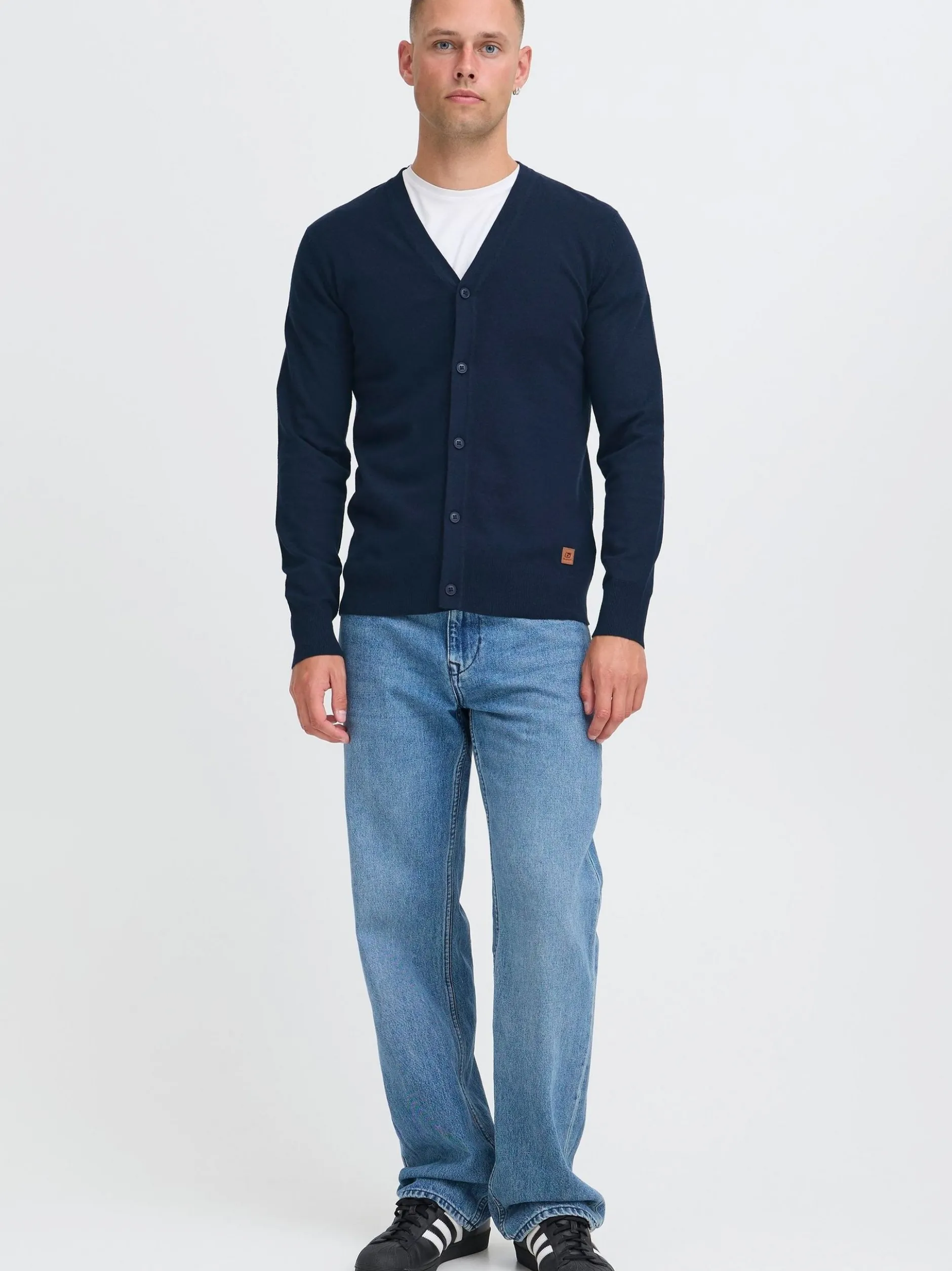 BLEND Herren Strickjacke - BHFinex in blau