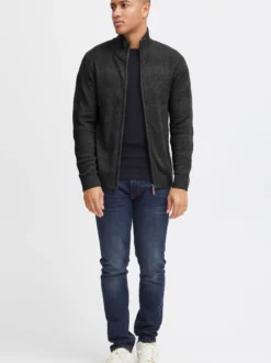 BLEND Herren Strickjacke - BHGalmaro in anthrazit