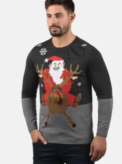 BLEND Herren Strickpullover - BHRudolph in grau