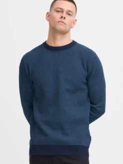 BLEND Herren Strickpullover in blau
