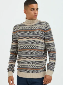 BLEND Herren Strickpullover - BHPullover in beige