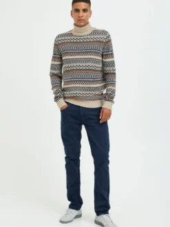 BLEND Herren Strickpullover - BHPullover in beige