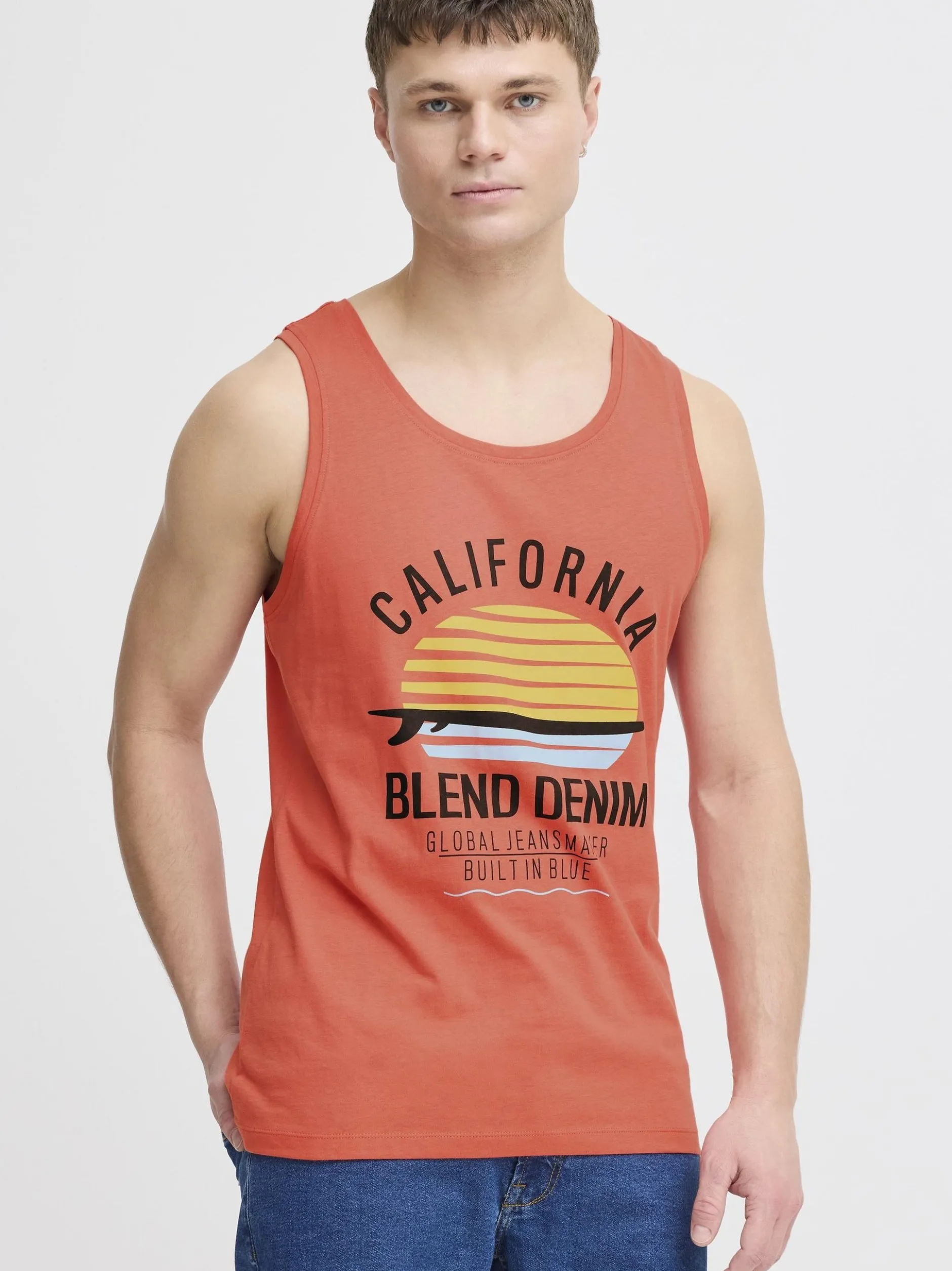 BLEND Herren Tanktop - BHCali in rot