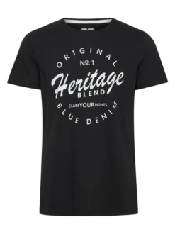BLEND Herren T-Shirt - BHAbraham in schwarz