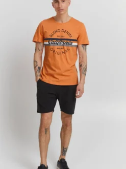 BLEND Herren T-Shirt - BHAdamus in orange