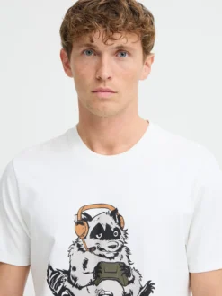 BLEND Herren T-Shirt - BHJavor in weiß
