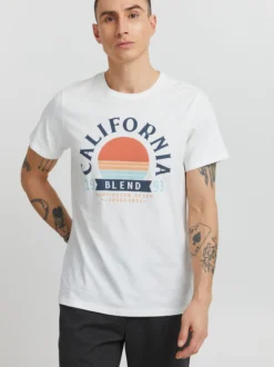 BLEND Herren T-Shirt - BHOrtwin in weiß