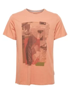 BLEND Herren T-Shirt BHTee in rot - Ausschnitt: Rundhals