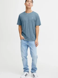 BLEND Herren T-Shirt - BHWilton in blau