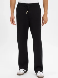 BLKVIS Herren Strickhose mit Woll-Anteil in schwarz