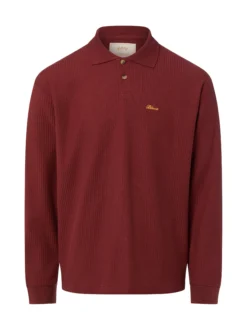 BLKVIS Herren Strick-Poloshirt in kastanie