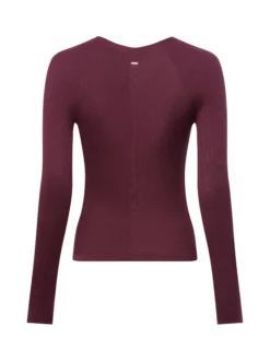 BOSS Damen Strickjacke aus Merino - Friva in aubergine