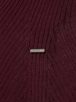 BOSS Damen Strickpullover - Foliora in aubergine