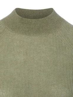 BOSS Damen Strickshirt - Fewe in schilf - Ärmel: Halbarm