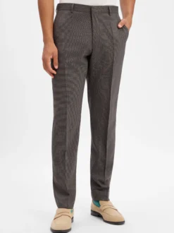BOSS Herren Baukasten-Hose mit Schurwoll-Anteil - H-Leon-MM-C-NF in schlamm