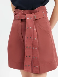 BOSS Orange Damen Shorts in kastanie - Länge: kurz