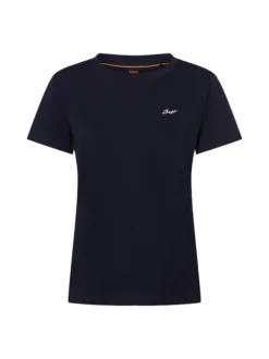 BOSS Orange Damen T-Shirt in schwarz - Ärmel: kurzarm