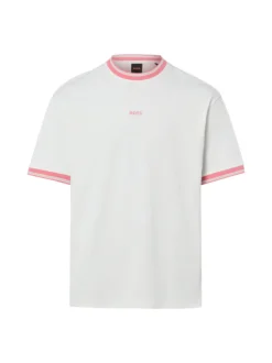 BOSS Orange Herren T-Shirt - Blocks in ecru koralle