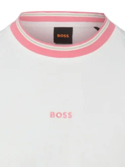 BOSS Orange Herren T-Shirt - Blocks in ecru koralle