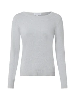 brookshire Damen Strick-Langarmshirt in hellgrau