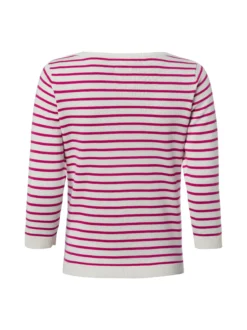 brookshire Damen Strickpullover in pink weiß