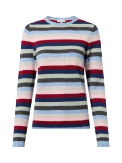 brookshire Damen Wollpullover in hellblau mehrfarbig