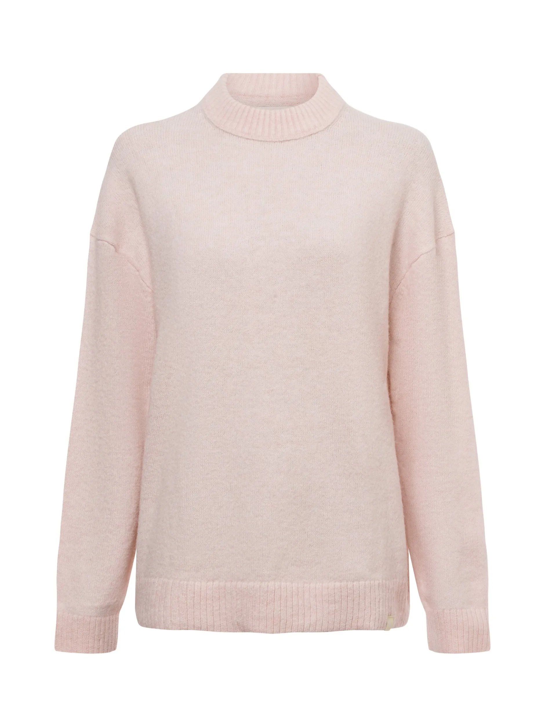 Calvin Klein Jeans Damen Strickpullover mit Alpaka Anteil in hellgrau