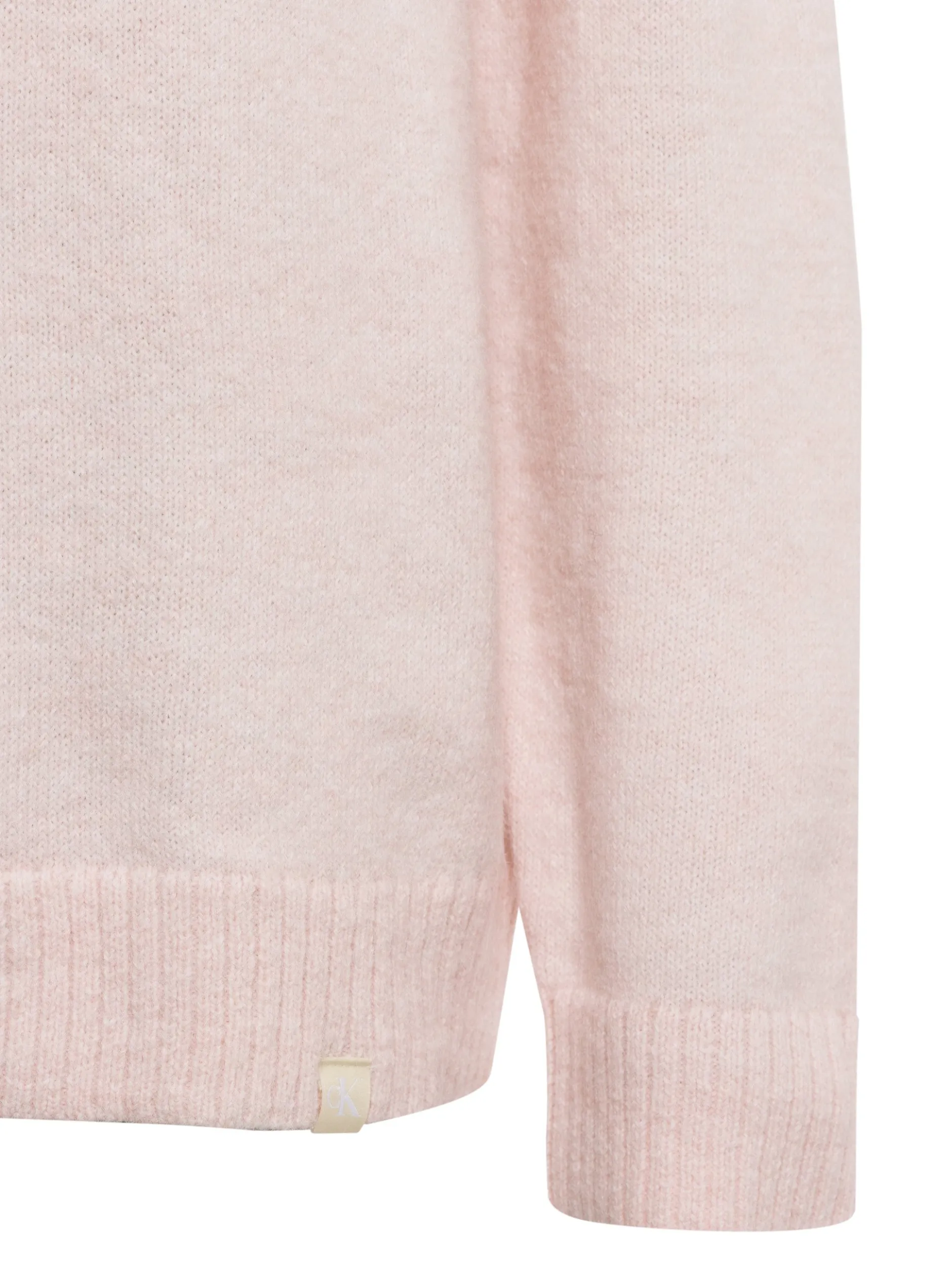 Calvin Klein Jeans Damen Strickpullover mit Alpaka Anteil in hellgrau