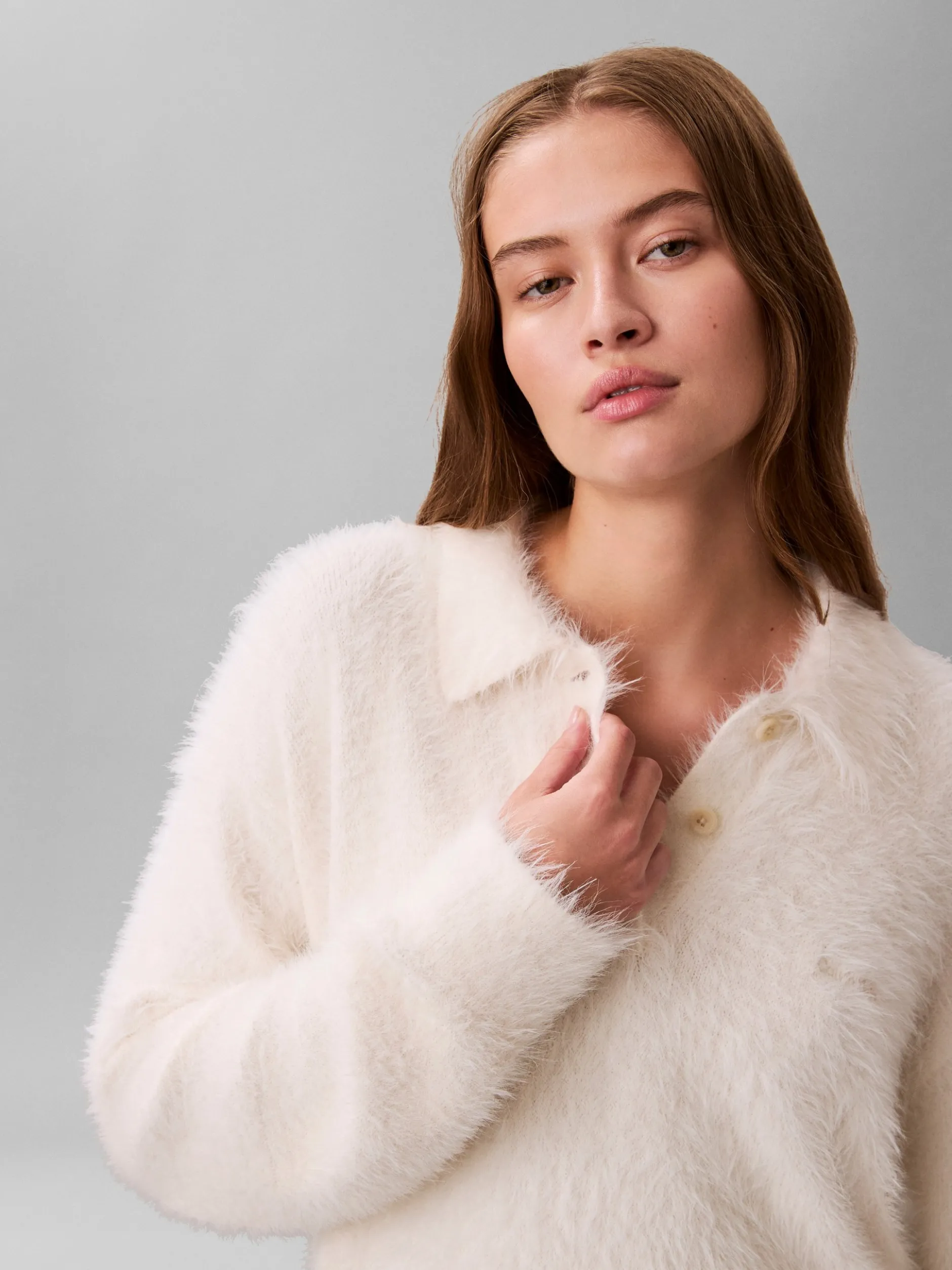 Calvin Klein Jeans Damen Strickpullover in ecru