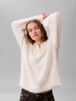 Calvin Klein Jeans Damen Strickpullover in ecru