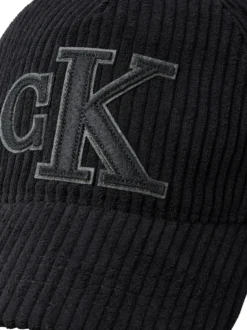 Calvin Klein Jeans Herren Cap aus Cord in schwarz