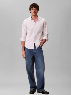 Calvin Klein Jeans Herren Freizeithemd in hellgrau taupe