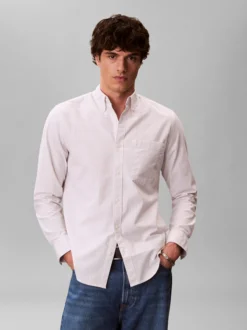 Calvin Klein Jeans Herren Freizeithemd in hellgrau taupe