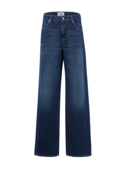Cambio Damen Jeans mit Leinen-Anteil - Palazzo in medium stone